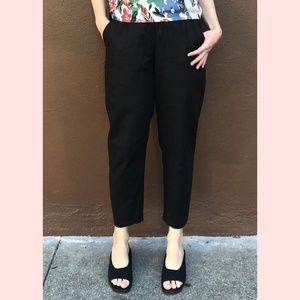 Gravel  & Gold Black Linen Volta Pants NWT